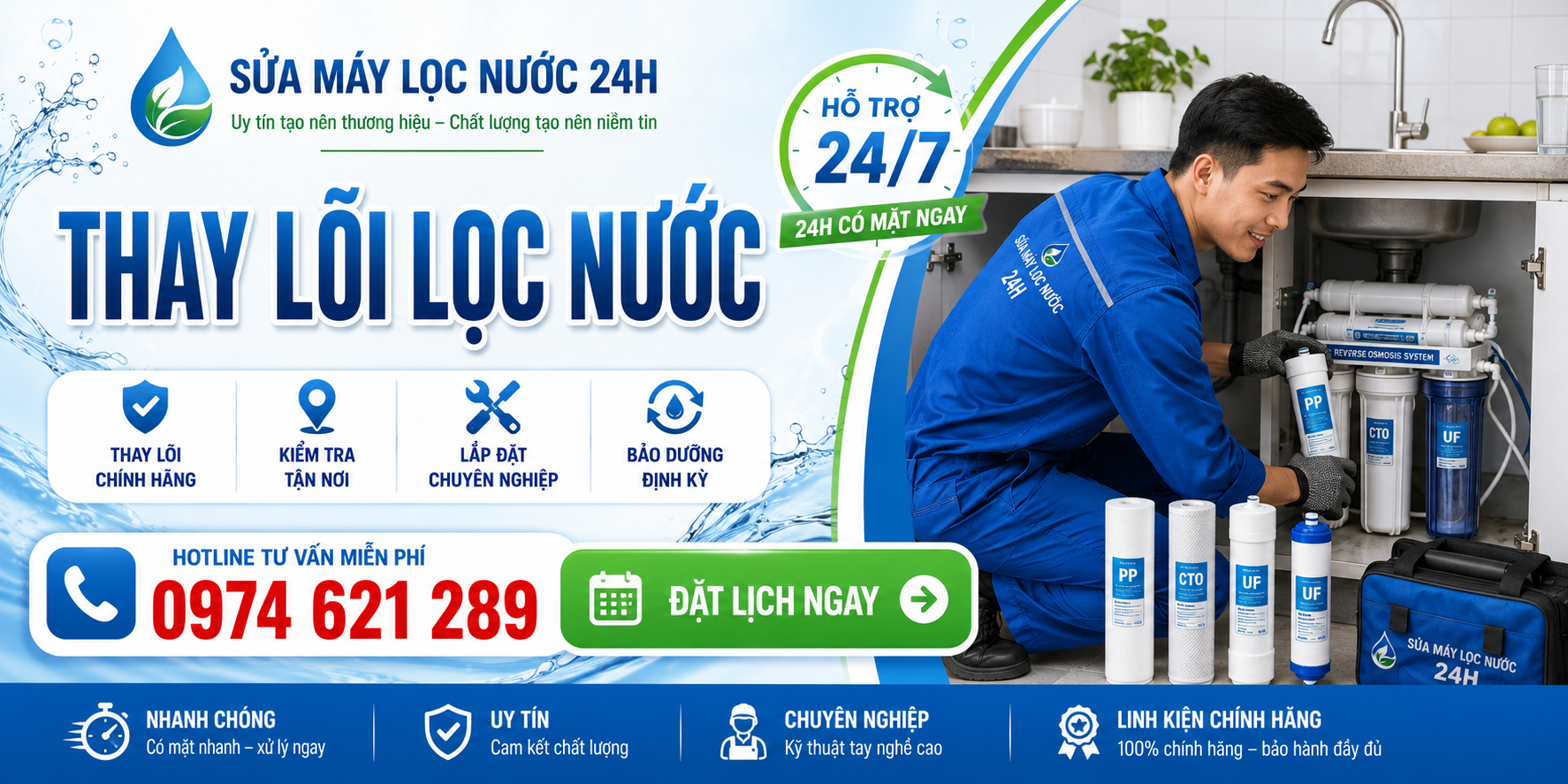 dịch vụ thay lõi lọc nước tại Hà Nội chính hãng