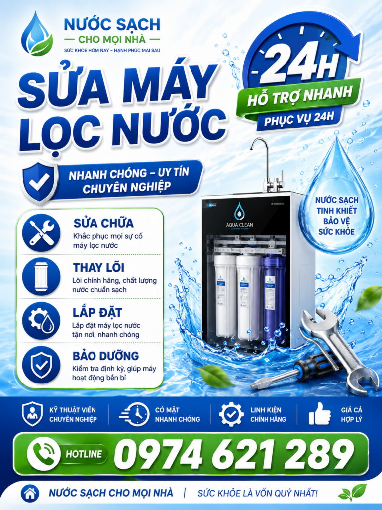 Sửa chửa, lắp đặt và thay lõi lọc cho máy lọc nước tại Hà Nội