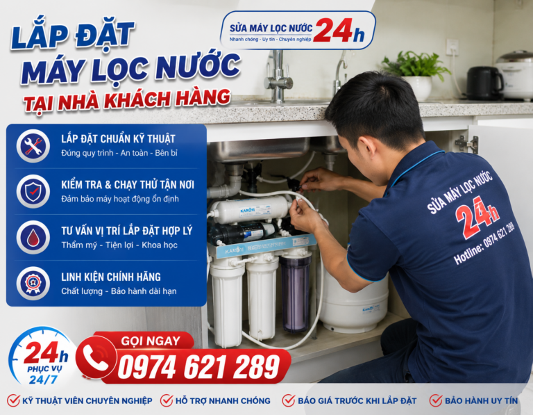 Sửa chửa, lắp đặt và thay lõi lọc cho máy lọc nước tại Hà Nội